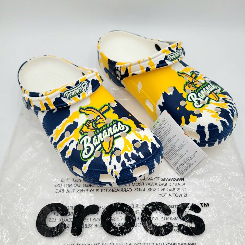 Crocs Savannah Bananas Classic Clogs Banana Ball 21643-90H Men's 11 NEW
